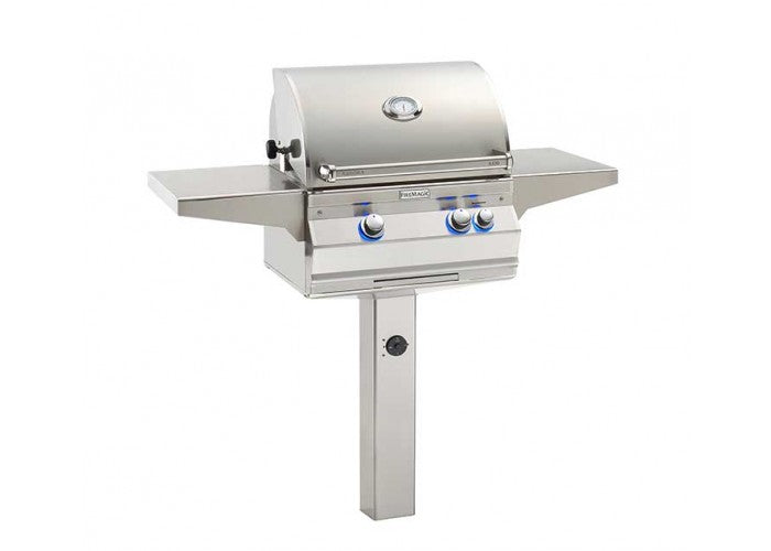 Fire Magic 2020 Aurora A430s In Ground Post Mount Grill with Rotisserie