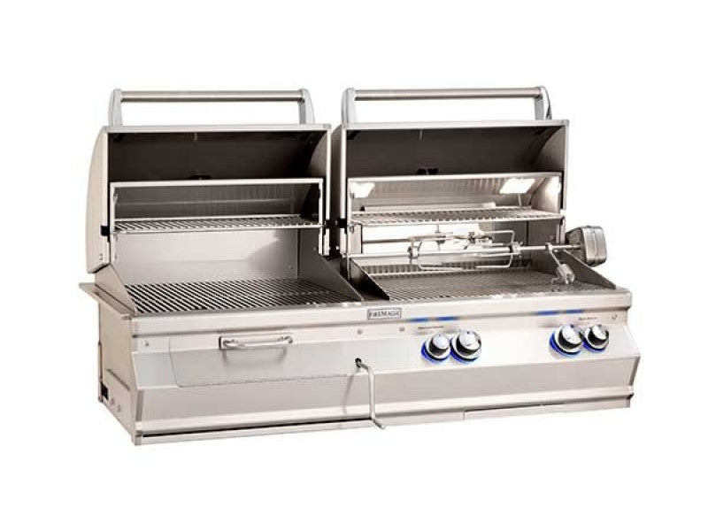 Fire Magic 2020 Aurora A830i Gas and Charcoal Combo Grill with Rotisserie