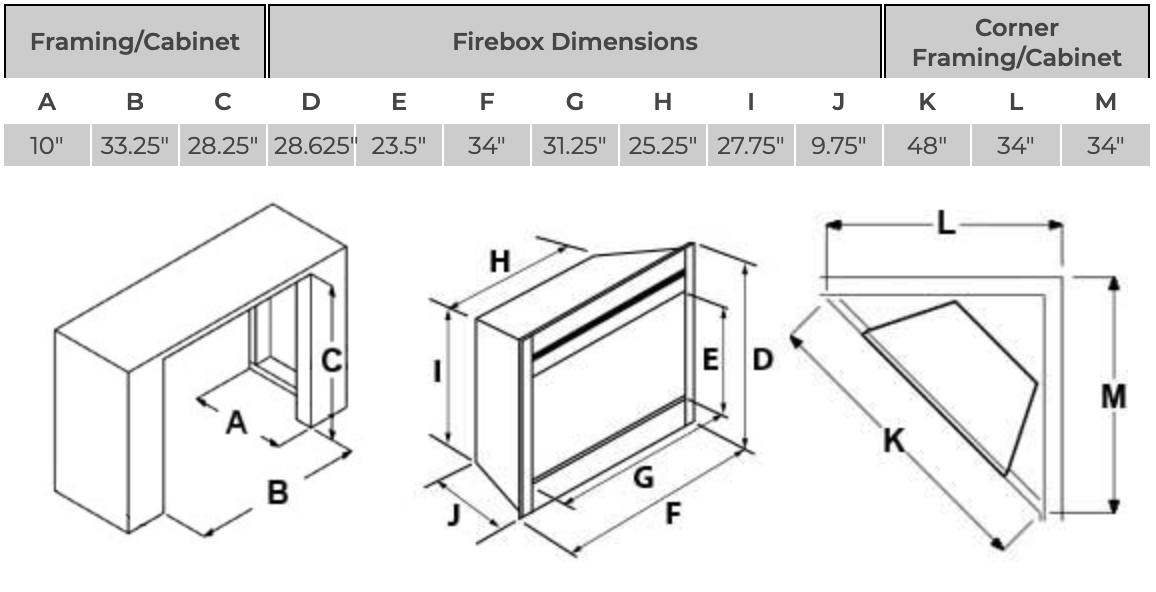 Napoleon Ascent 33-In Built-In Electric Fireplace