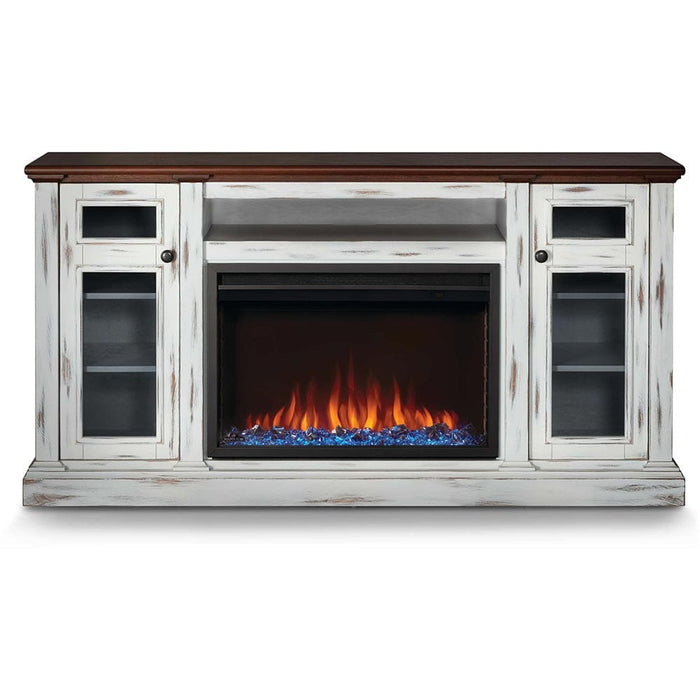 Charlotte Electric Fireplace TV Stand in Antique White