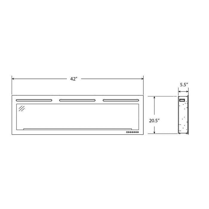 Napoleon 42-In PurView Wall Mount Electric Fireplace