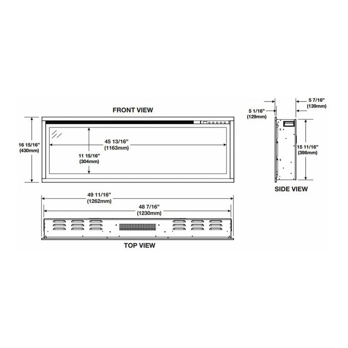 Napoleon 50-In Entice Wall Mount Electric Fireplace