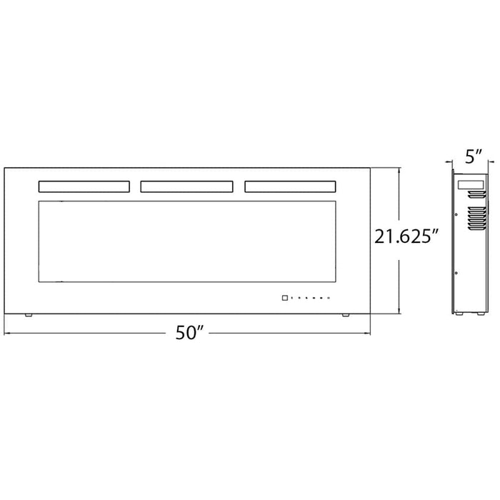 Napoleon 50-In Allure Wall Mount Electric Fireplace- NEFL50FH