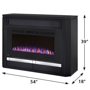 Alanis Electric Fireplace Media Console in Black