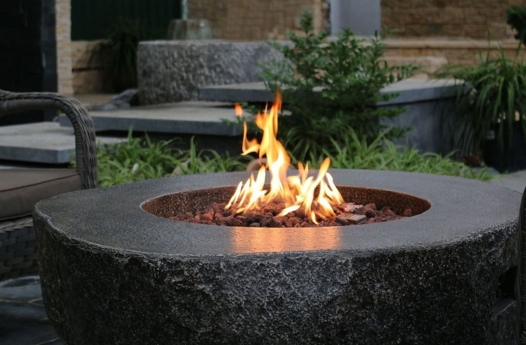 Elementi Fiery Rock Fire Table - Fire Pit Oasis