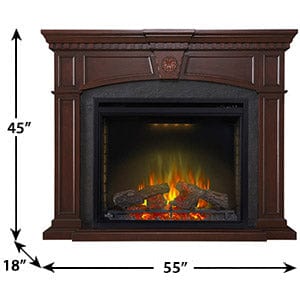 Harlow Electric Fireplace Mantel Package in Mahogany