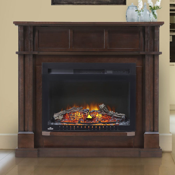 Bailey Electric Fireplace Mantel Package in Espresso