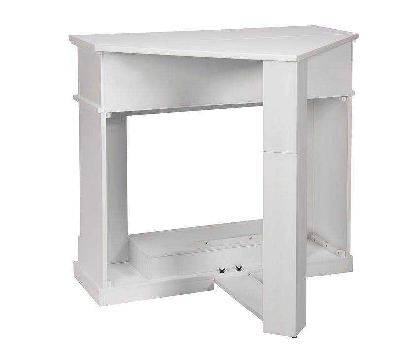Madison Electric Fireplace Media Cabinet in White