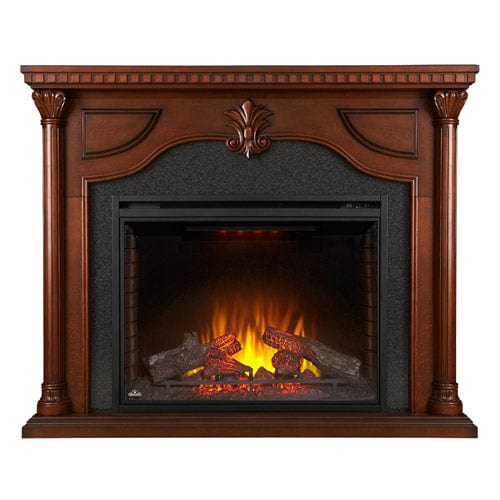 Aden Electric Fireplace Mantel Package in Cherry