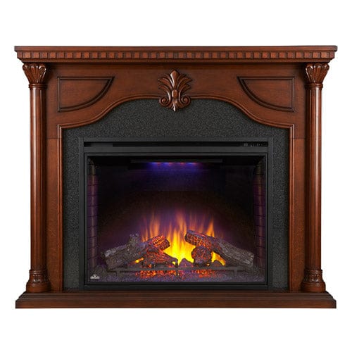 Aden Electric Fireplace Mantel Package in Cherry