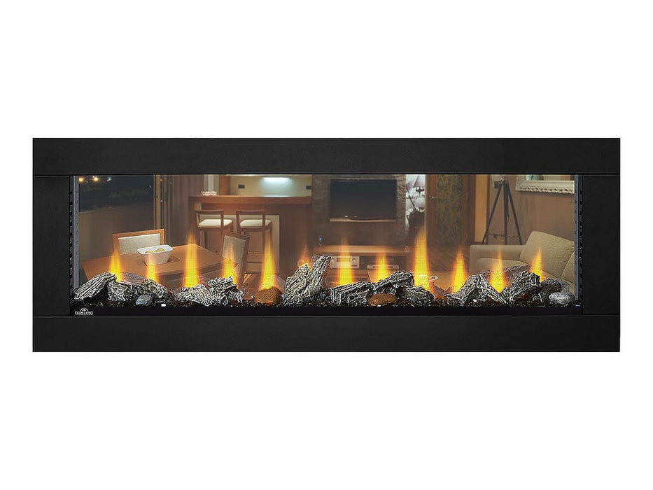 Napoleon 50-In CLEARion See-Thru Electric Fireplace w/ Thick Black Trim