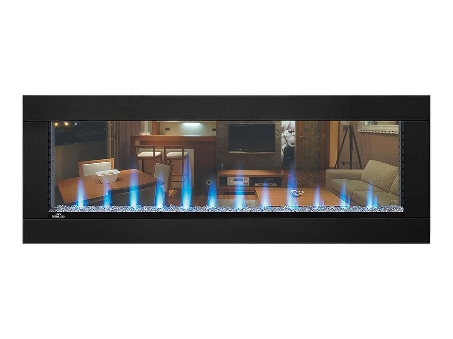 Napoleon 50-In CLEARion See-Thru Electric Fireplace w/ Thick Black Trim